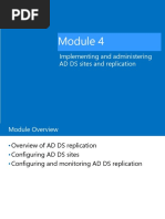 Implementing and Administering AD DS Sites and Replication