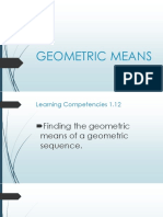 Geometric Means