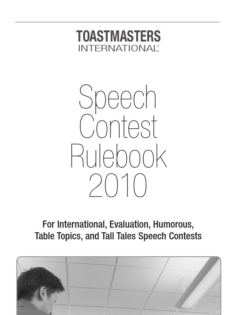 Speech Contest Rulebook 2010: Toastmasters | PDF | Microphone | Compact ...