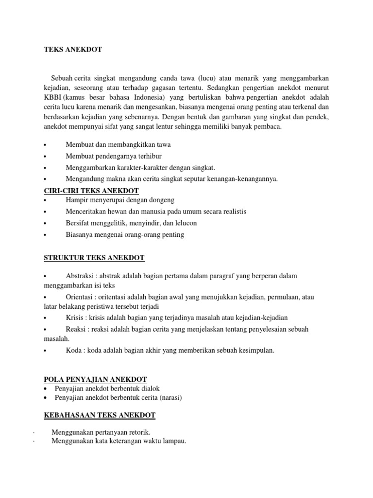 Teks Anekdot Pdf