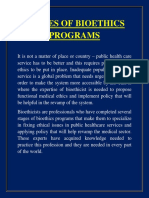 Stages of Bioethics Programs