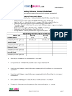 Expanding Universe Student Worksheet: Problem/Question: Background Knowledge About Distances in Space