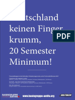 Für Deutschland Keinen Finger Krumm, 20 Semester Minimum!