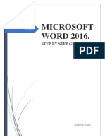 Microsoft WORD 2016.: Step by Step Guidelines