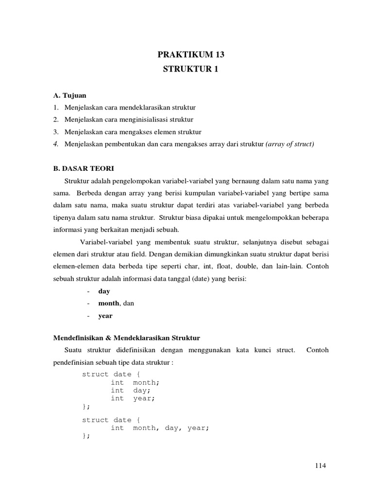 Struktur Data dalam Bahasa C | PDF