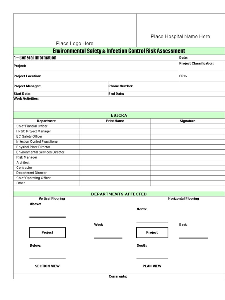 Environmental Safety & Infection Control Risk Assessment Place Logo