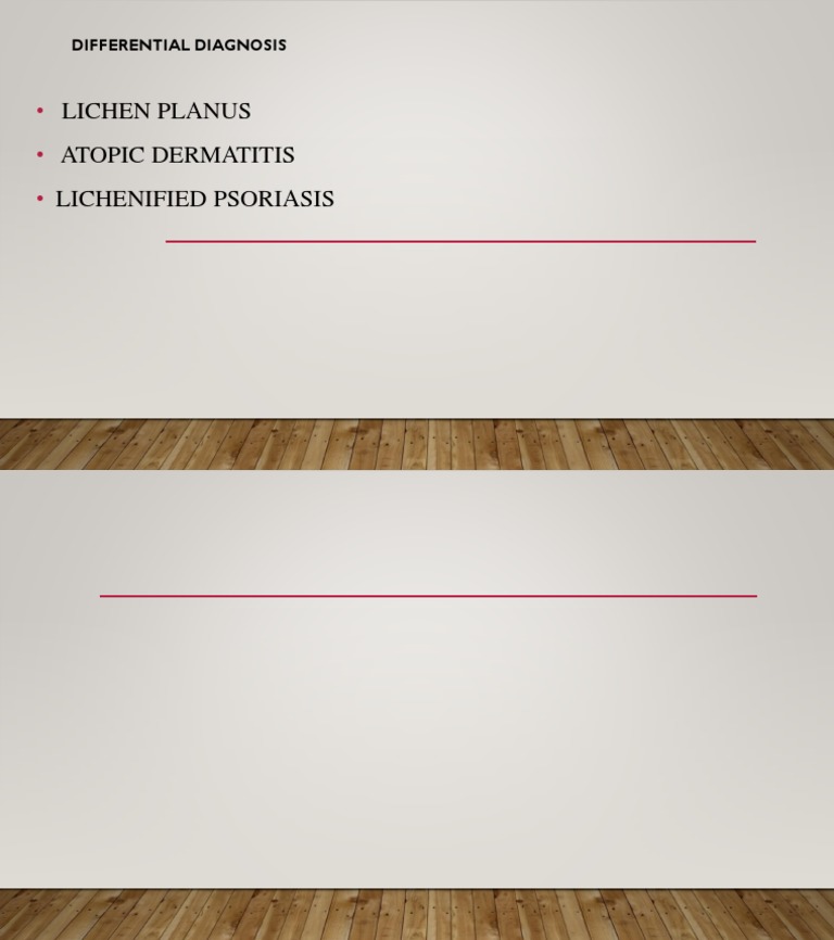 Lichen Planus Atopic Dermatitis Lichenified Psoriasis: Differential ...