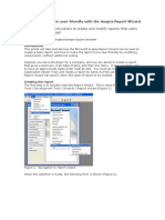 Using The Axapta Report Wizard