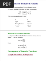 Transfer Function Models: Development of Transfer Functions