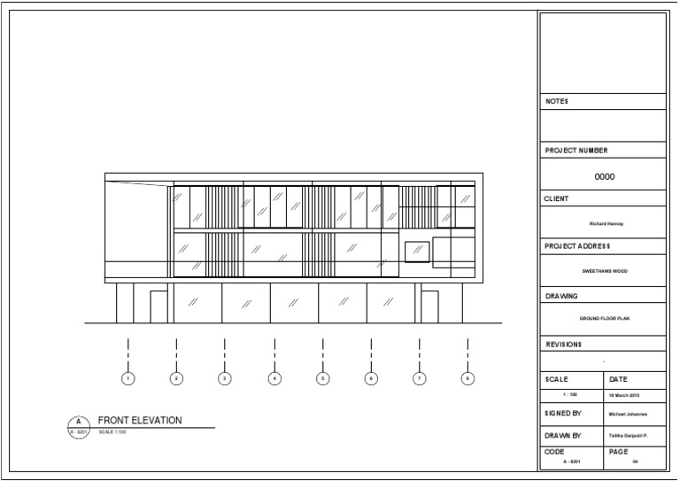 Front Elevation Drawing - Talita Dwiputri P-Model | PDF
