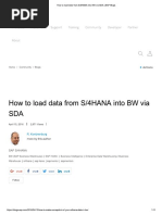 How To Load Data From S4HANA Into BW Via SDA