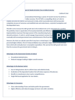 The Impact of Goods & Service Tax On Indian Economy: - Siddharth Shah