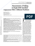 Physiological Measurements of Walking and Running in People With Transtibial Amputations With 3 Different Prostheses