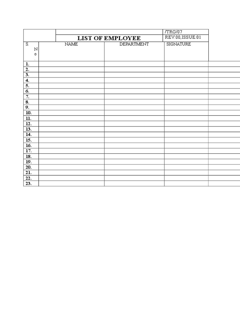 Employee Key Sign-Out Sheet Template | PDF