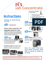 Slush Concentrate Instructions