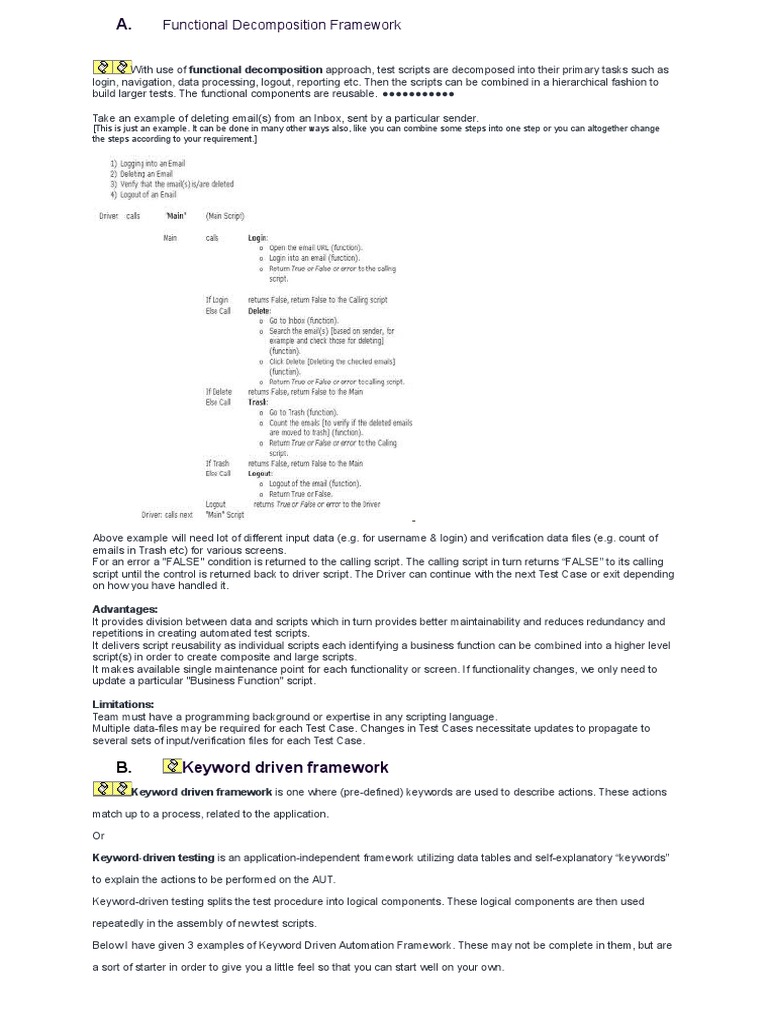 Overview of Keyword Driven Framework | PDF | Html | Software Framework