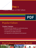 Unit 3 - Day 01 Popular V Folk Culture 1