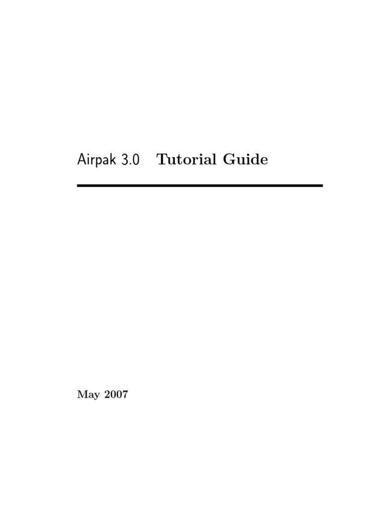 Airpak v3.0 Tutorialguide PDF | PDF | Button (Computing) | Menu (Computing)