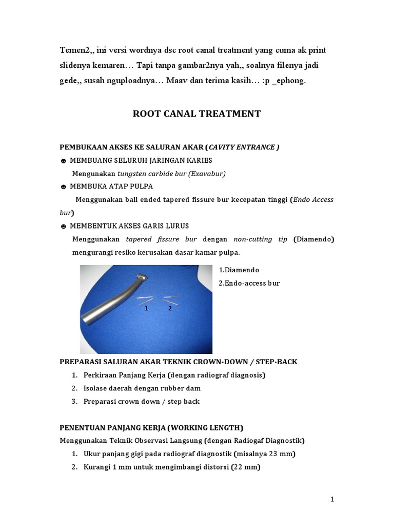 Root Canal Treatment | PDF