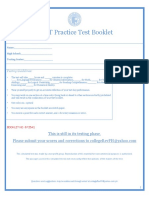 ACET Practice Test Booklet: This Is Still in Its Testing Phase