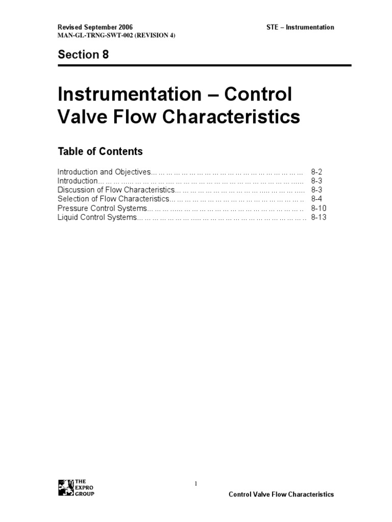 Control Valve Flow Characteristics Guide | PDF | Valve | Instrumentation