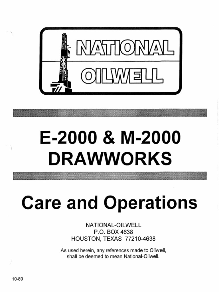 Oilwell Drwks. E2000 C&o PDF