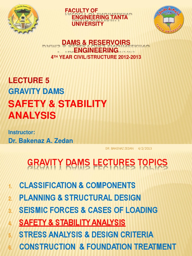 Gravity Dams: Safety & Stability Analysis | PDF | Dam | Reservoir
