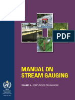 Manual On Stream Gauging: Quality Management Framework