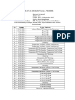 Daftar Kegiatan Kerja Praktek: No Tanggal Uraian Kegiatan