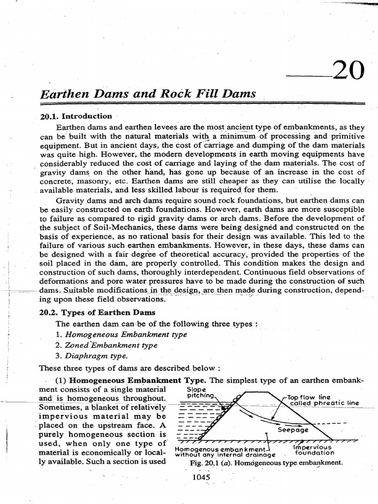 Types and Construction of Earthen Dams | PDF | Dam | Soil Mechanics