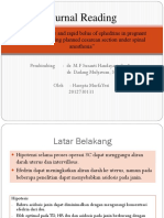 Comparing Slow and Rapid Bolus of Ephedrine