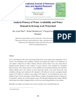Analysis Potency of Water Availability and Water Demand in Krueng Aceh Watershed 
