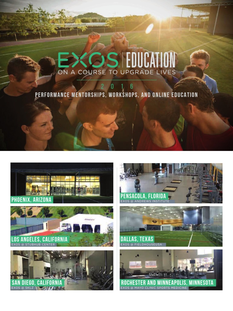 EXOS EducationCatalog 2016 AB | PDF | Physical Therapy | Mentorship