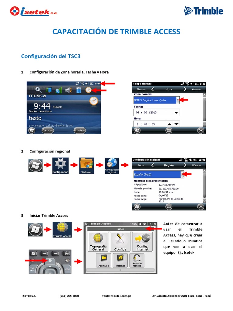 Capacitacion Trimble ACCESS V4 | PDF | Informática | Informática y ...