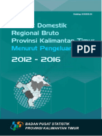 Produk Domestik Regional Bruto Provinsi Kalimantan Timur Menurut Pengeluaran 2012 2016