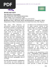 The Elements of Journalism BILL KOVACH A PDF