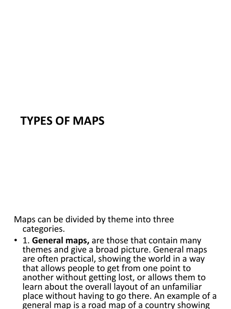 Types of Maps | PDF | Map | Contour Line