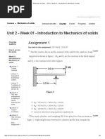 Mechanics of Solids - - Unit 2 - Week 01 - Introduction to Mechanics of Solids
