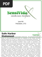 Download SensiVida Medical Technologies Inc SVMT Investor Presentation July 2010 by SensiVida Medical Technologies Inc SN35997840 doc pdf
