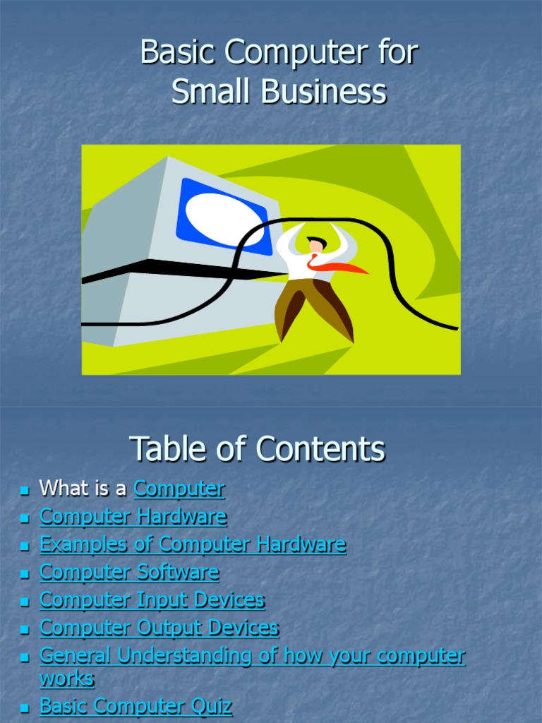 Basic Computer for Small Business Personal Computers Computer Data