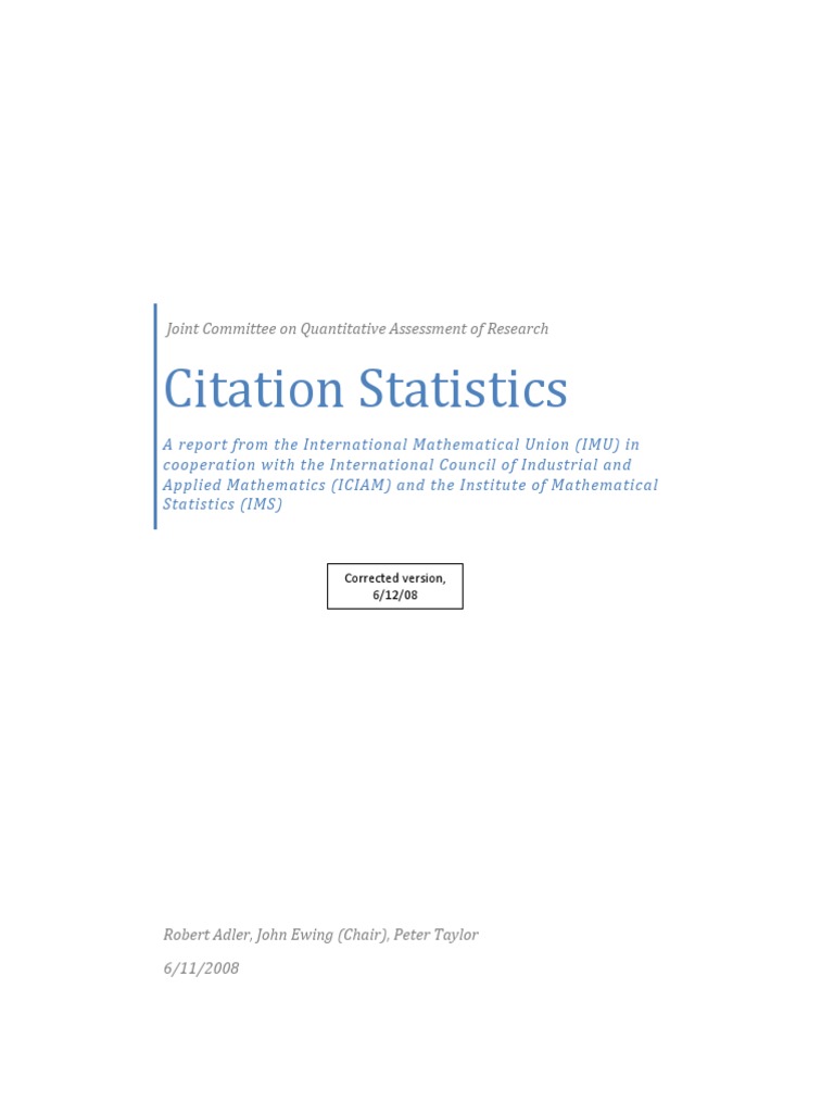 Misuse of Citation Statistics in Research | PDF | Academic Journal ...