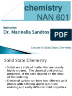 Lecture 9 - Solid State Chemistry