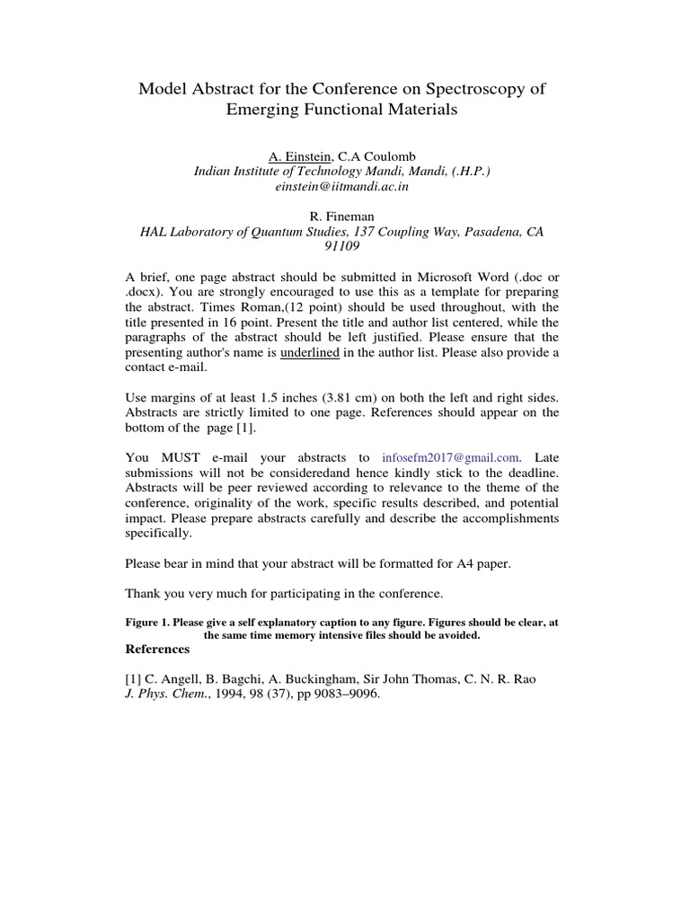 Conference Abstract Submission Guidelines | PDF