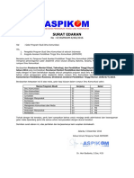 ASPIKOM Pusat. 53 SURAT EDARAN KETUM ASPIKOM Tentang GELAR S.IKOM + SK