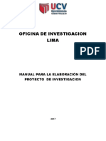 Manual Para La Elaboración de Proyectos de Investigación