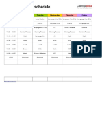 4 Grade Weekly Schedule: Time / Period Monday Tuesday Wednesday Thursday Friday