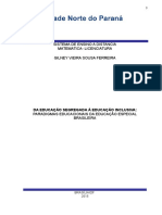 Da Educação Segregada À Educação Inclusiva Uma Breve Reflexão Sobre Os Paradigmas Educacionais No Contexto Da Educação Especial Brasileira