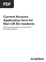 NatWest Current Account Application Form Non UK EU Res