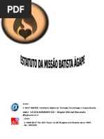 Modelo de Estatuto Da Missão Batista Ágape