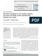 Data Driven Modeling For Water Quality Prediction